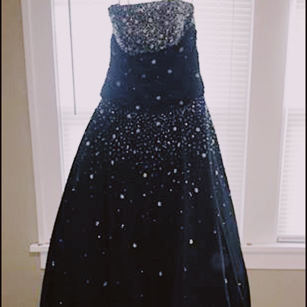 Sparkle, Black Formal Dress with Crystals